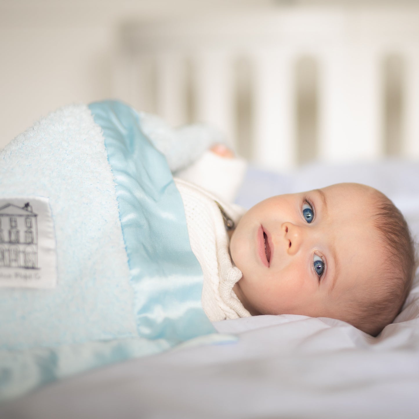 Chenille Baby Blanket - BLUE